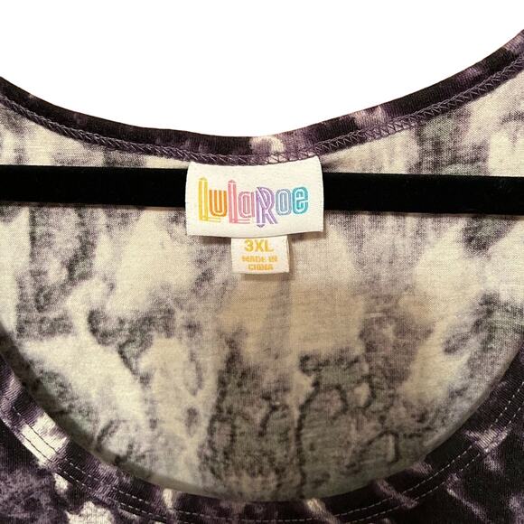 Lularoe Tank Top Purple & Black Size 3XL - Picture 3 of 5